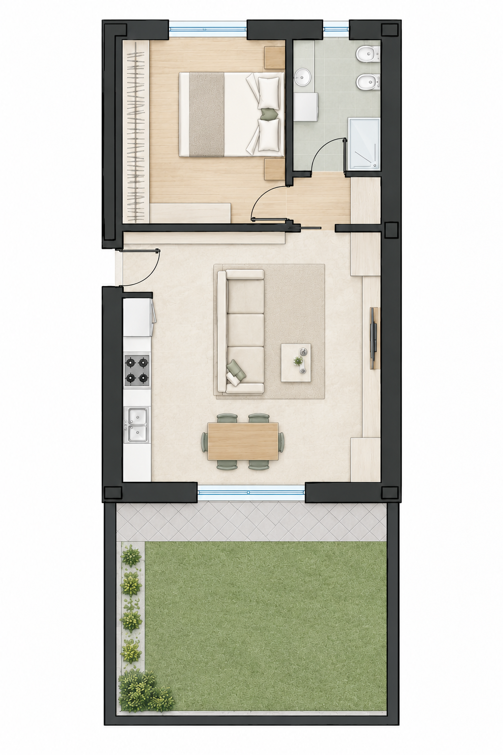 Planimetria appartamento 02 Nova Oasis